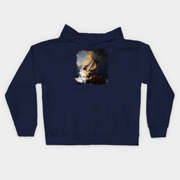 Christ in the storm Kids Hoodie by Africa